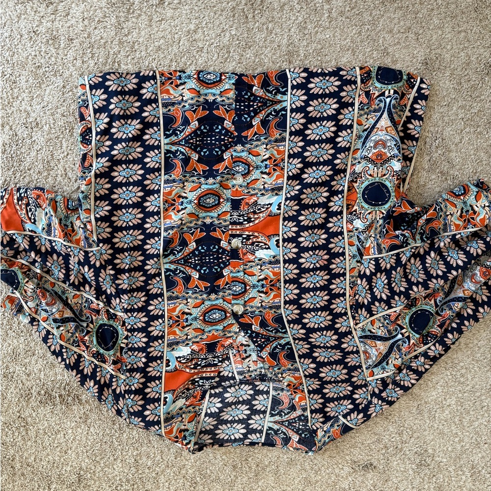Bohemian Floral Patterned Skirt